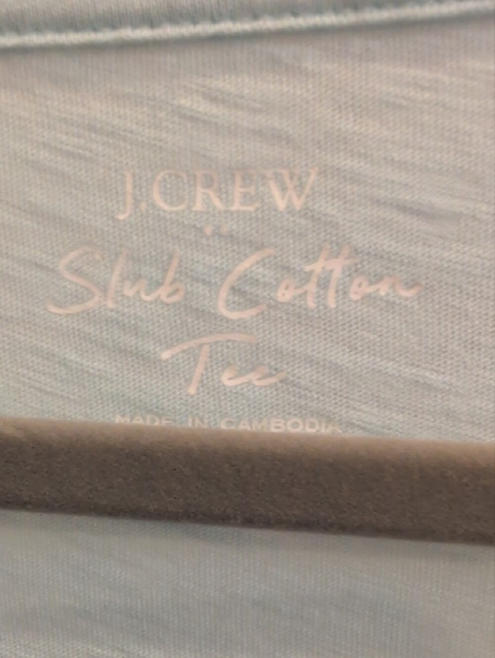 J. Crew Light Blue Slim Cotton V-Neck Tee - Picture 2 of 5